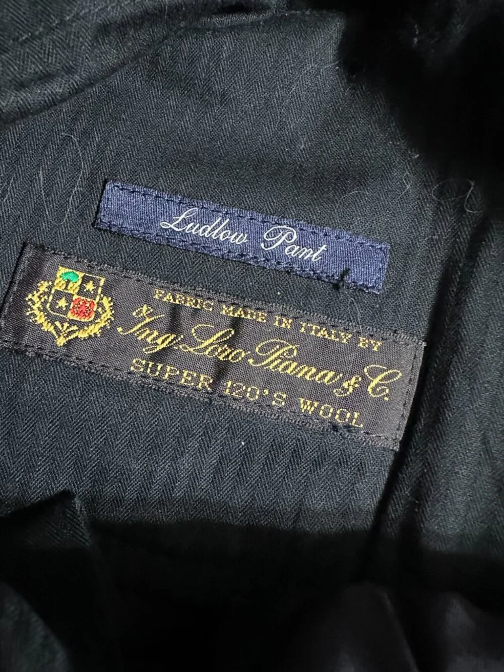 J Crew Loro Piana Ludlow Pant Wool Lined Suit Pants Black Size 34 x 30 Trousers